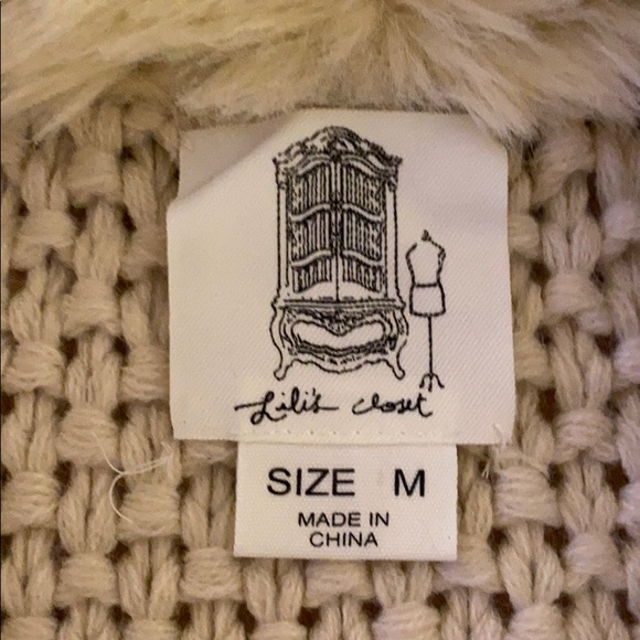 Faux fur knitted vest - Picture 3 of 5